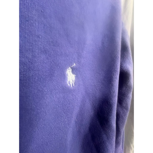 Polo Ralph Lauren Mens Large Royal Blue Fleece Hoodie Embroidered Pony Logo L - Picture 3 of 8